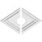 Ekena Millwork Diamond Architectural Grade PVC Ceiling Medallion, 18"W x 12"H x 3"ID x 6 1/4"C x 1"P, Two-Piece CMP18X12DD2-03000 - alternate 1